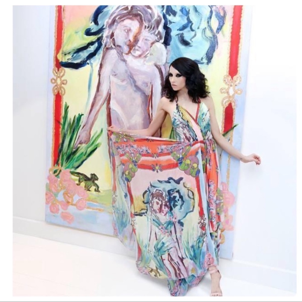 ALICE + OLIVIA Orly Handkerchief Dress - Picture 3 of 8